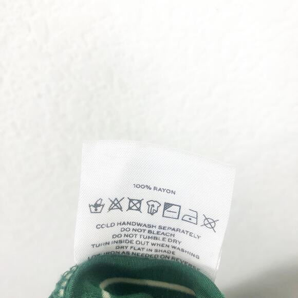 Faithfull The Brand Presley Jumpsuit Size Small Green Striped Tie-Front Wide-Leg - Picture 6 of 13